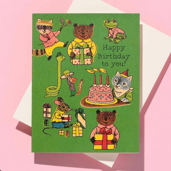 Richard Scarry Critter Birthday Wishes Card