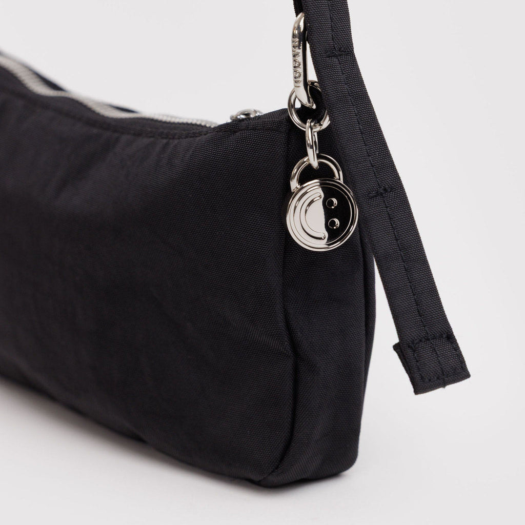 Happy Key Loop Nylon Baggu Pochette Shoulder Bag in Black at Golden Rule Gallery