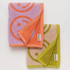 Happy Lilac Ochre Hand Towels by Baggu at Golden Rule Gallery