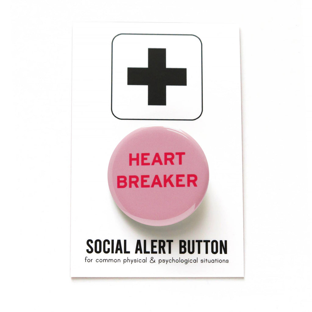 Heart Breaker Social Alert Buttons by Word for Word at Golden Rule Gallery