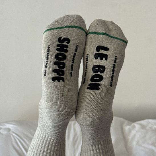 Heather Grey Hugger Socks by Le Bon Shoppe at Golden Rule Gallery in Minneapolis
