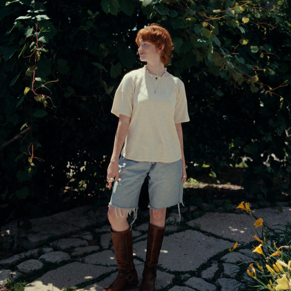 Her Tee in Bone by Le Bon Shoppe at Golden Rule Gallery