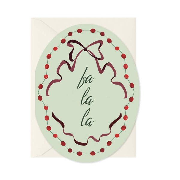 Fa La La Holiday Greeting Card at Golden Rule Gallery in Excelsior, MN