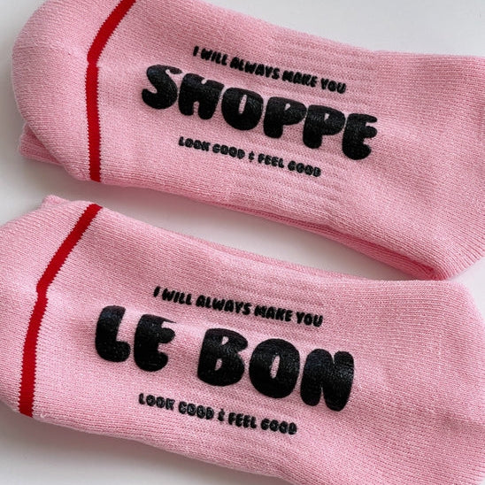 Hugger Socks by Le Bon Shoppe in Pink at Golden Rule Gallery