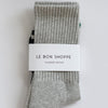 Hugger Socks in Heather Grey and Black at Golden Rule Gallery in Excelsior