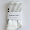Hugger Socks in White by Le Bon Shoppe at Golden Rule Gallery