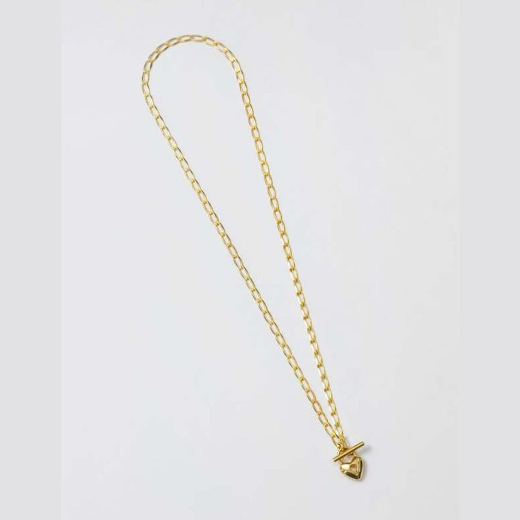 Dainty Gold Chain Necklace with Heart