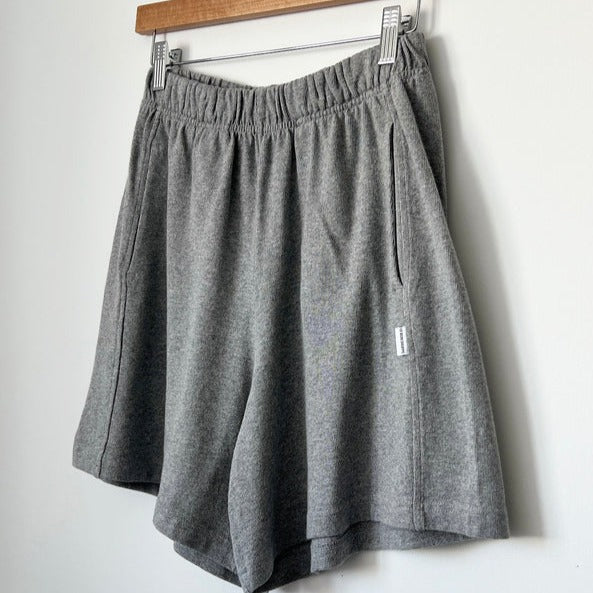 Heather Grey Heavy Cotton Shorts by Le Bon Shoppe