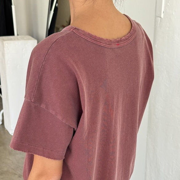 Boxy Tee Shirt in Red