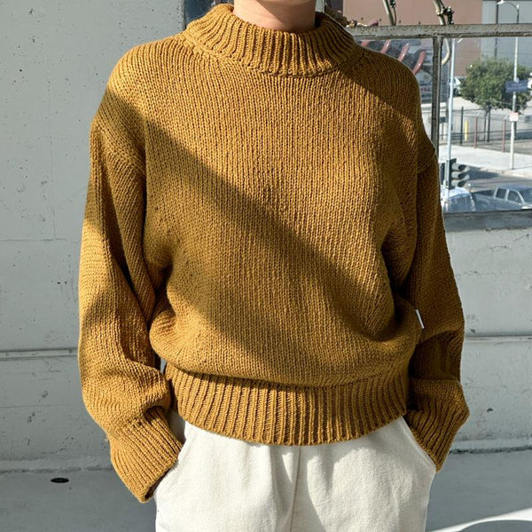 Zoe Cotton Sweater in Dijon