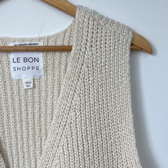 Le Bon Shoppe Knit Naturel Sweater Vest