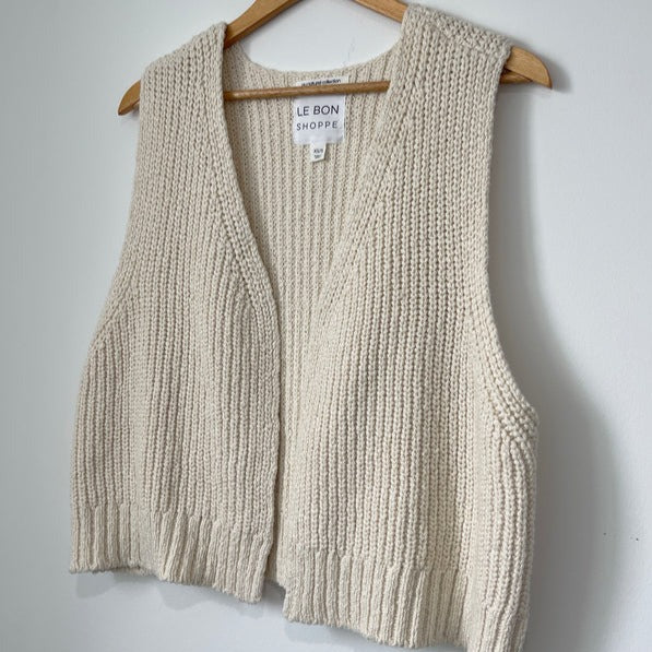 Naturel Sweater Vest by Le Bon Shoppe