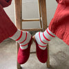 Red Striped Socks by Le Bon Shoppe
