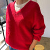 Candy Red Long Sleeve Sweater at Golden Rule Gallery