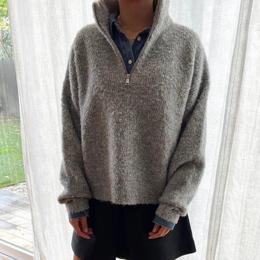 Le Bon Shoppe Andre Heather Grey Sweater