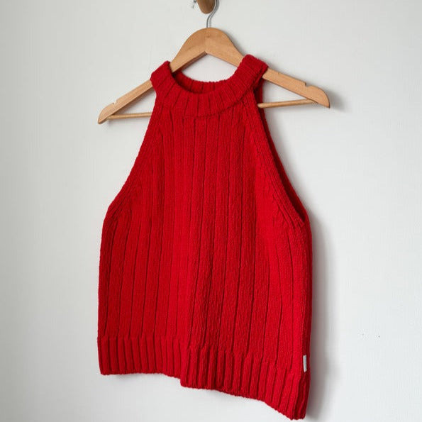 Red Knit Top at Golden Rule Gallery