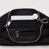 Interior Pockets Nylon Baggu Pochette Shoulder Bag in Black at Golden Rule Gallery