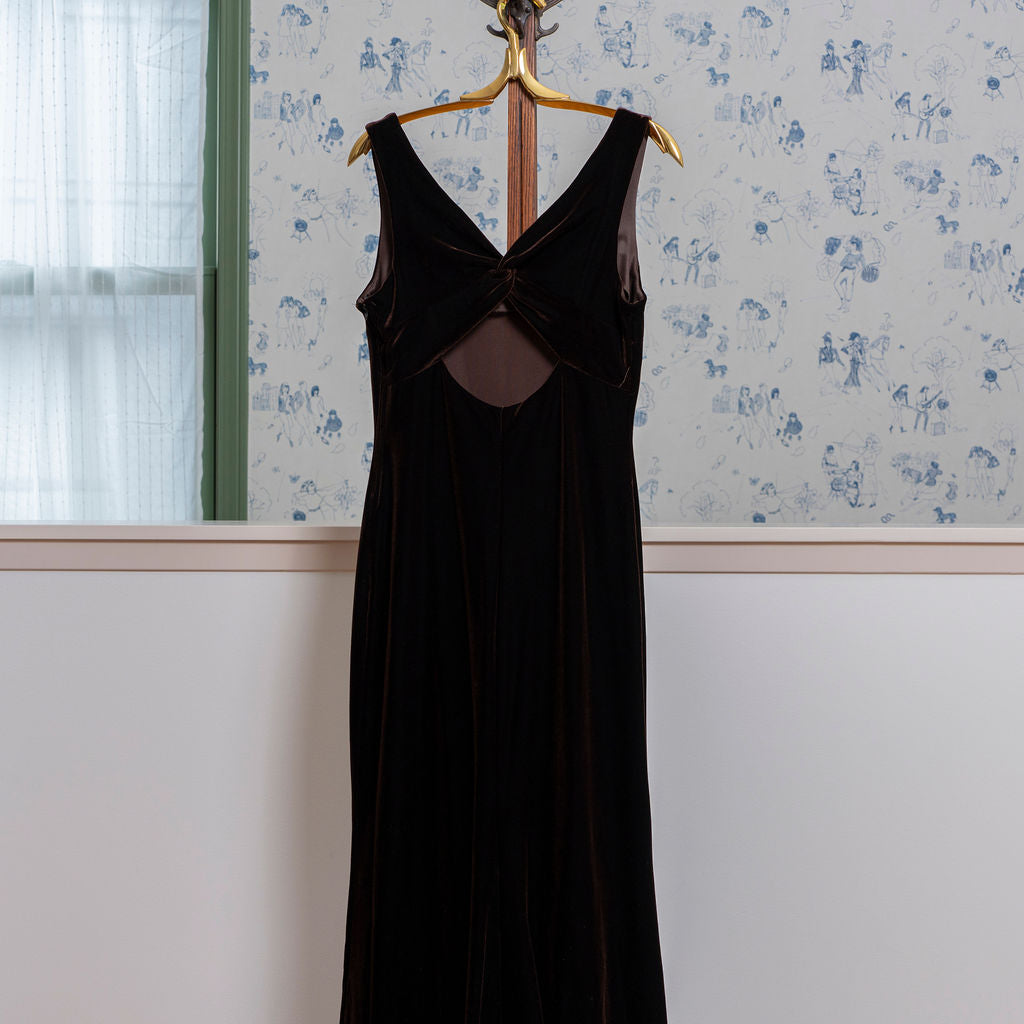 Unique Brown Velvet Dress from Jadore Beddor