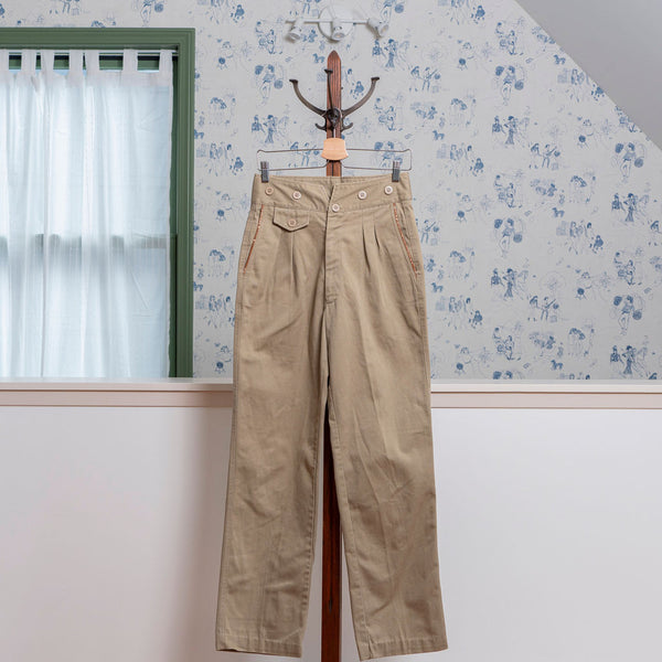 Vintage 1980s Khaki High Waisted Pants