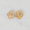 Flower Gold Plated Vintage Clip On Earrings