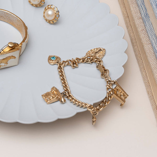 Vintage Gold Charm Bracelet Golden Rule Gallery