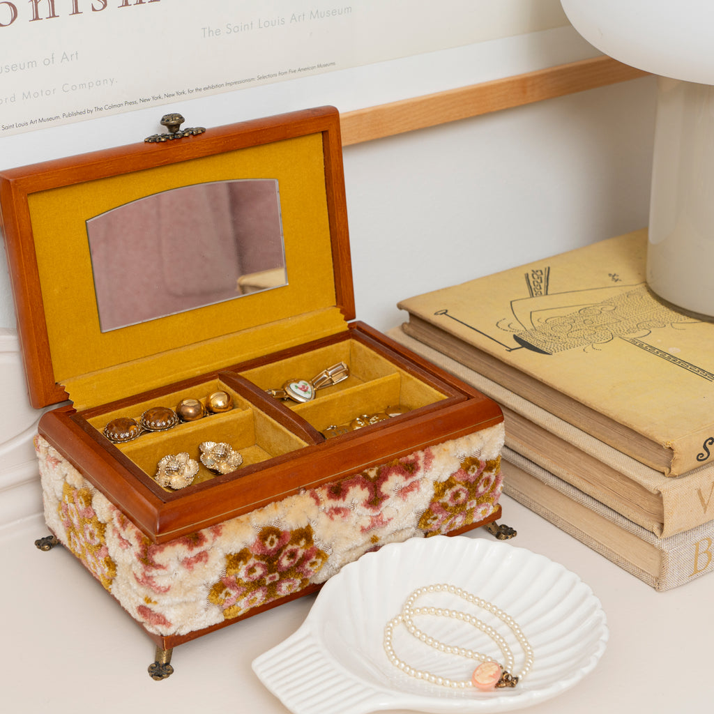 Jewelry Box with Vintage Earrings