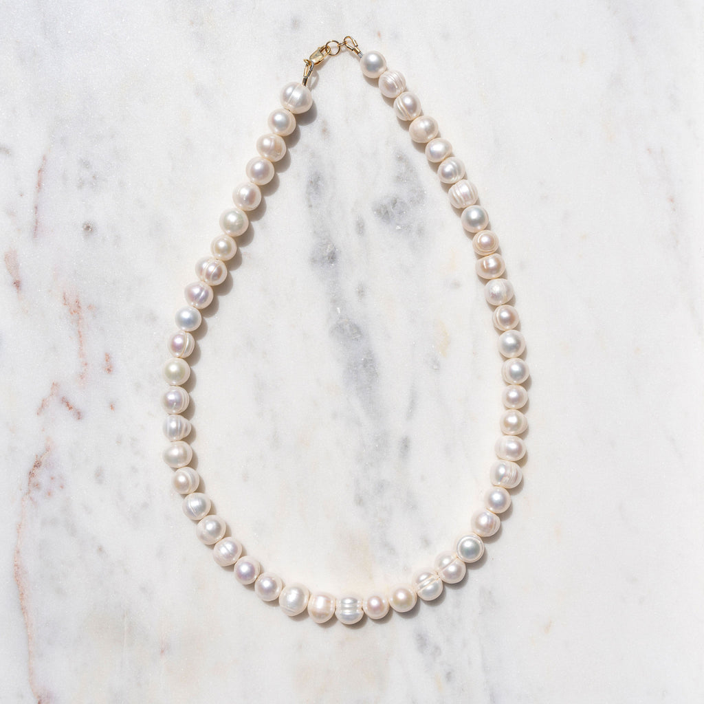 Freshwater Pearl Necklace with Gold Clasp