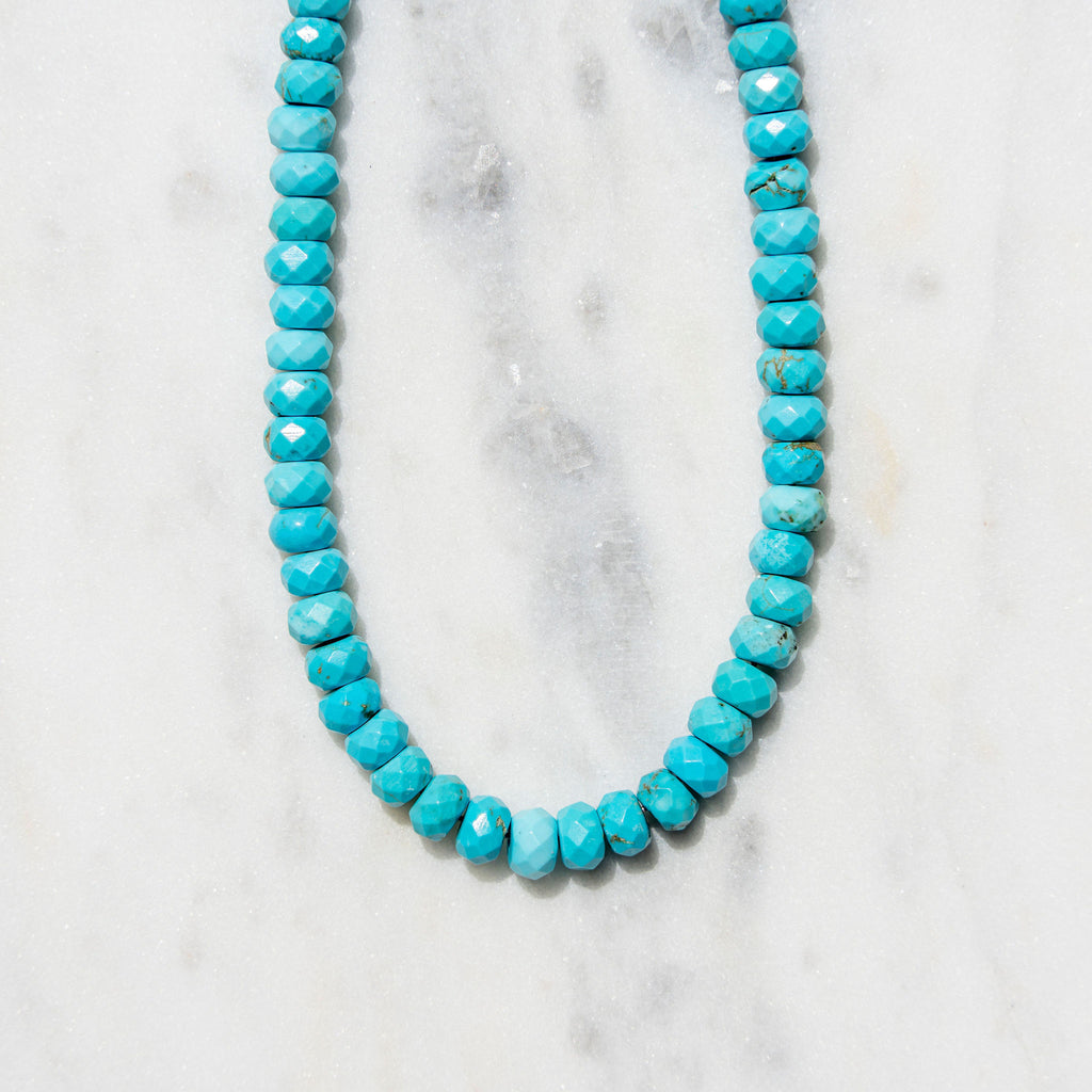 Pretty Blue Beaded Necklace for Layering