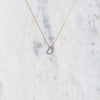 Protextor Parrish Rose Quartz Tear Drop Golden Necklace