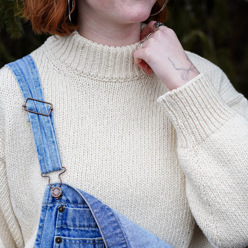 Cream Cotton Sweater By Le Bon Shoppe