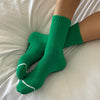 Kelly Green Hugger Socks by Le Bon Shoppe at Golden Rule Gallery