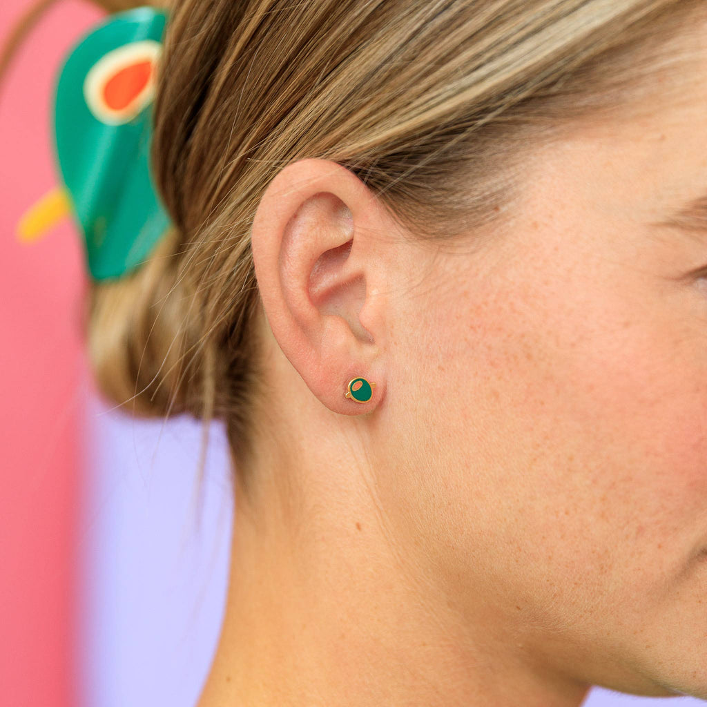 Olive Stud Earrings by Larissa Loden