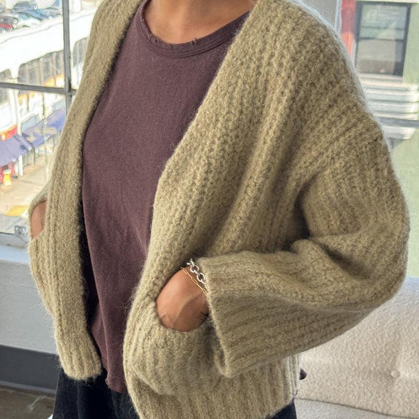 Alpaca Thick Cardigan Sweater at Golden Rule Gallery