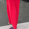 Candy Red Wide Arc Pants