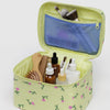 Large Travel Toiletry Case in Yellow and Pink Painted Wildflower by Baggu at Golden Rule Gallery in Excelsior