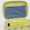 Large Yellow Travel Toiletry Case with Pink Painted Wildflowers by Baggu at Golden Rule Gallery