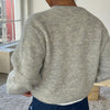 Grey Alpaca Cardigan Sweater