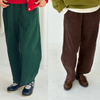 Le Bon Shoppe Arc Pants in Chocolate Brown and Forest Green Corduroy
