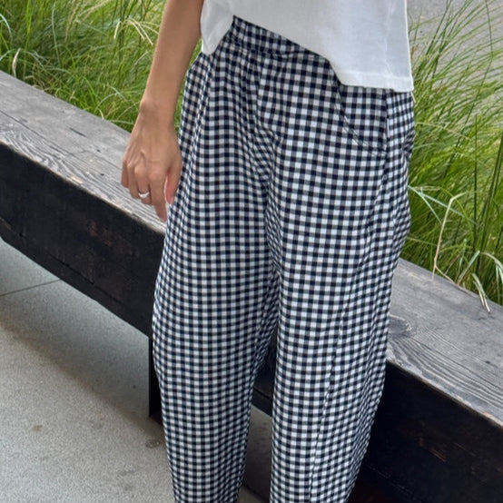 Le Bon Shoppe Arc Pants in Navy Gingham 