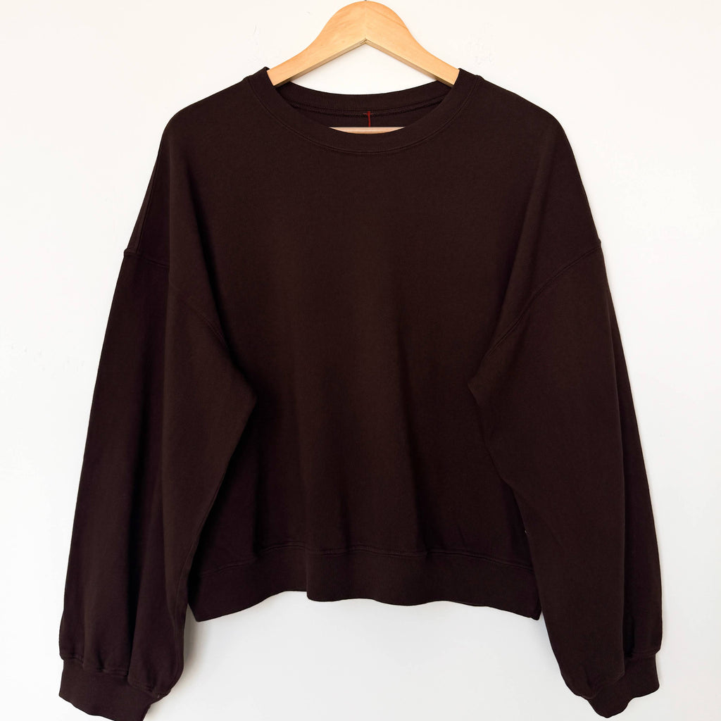 Cali Jersey Sweatshirt in Dark Brown