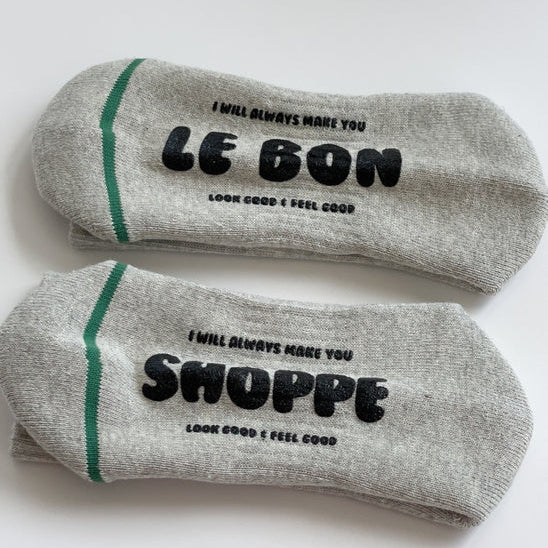 Le Bon Shoppe Hugger Tube Socks in Grey at Golden Rule Gallery