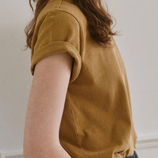 Le Bon Shoppe Little Boy Tee in Butterscotch at Golden Rule Gallery