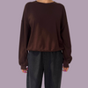Le Bon Shoppe Cali Jersey Sweatshirt in Cacao Brown