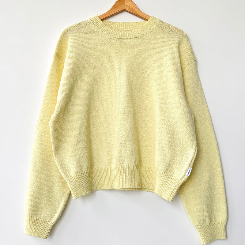 Light Yellow Everyday Sweater Made of 100% Cotton