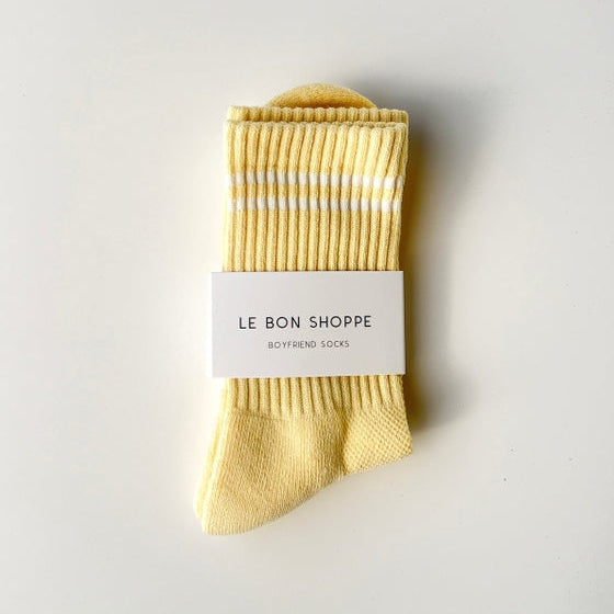 Yellow Le Bon Shoppe Boyfriend Socks