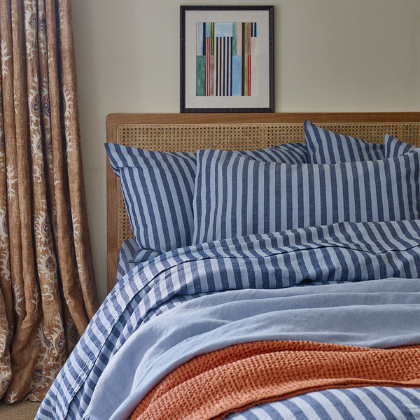 Striped Linen Bedding