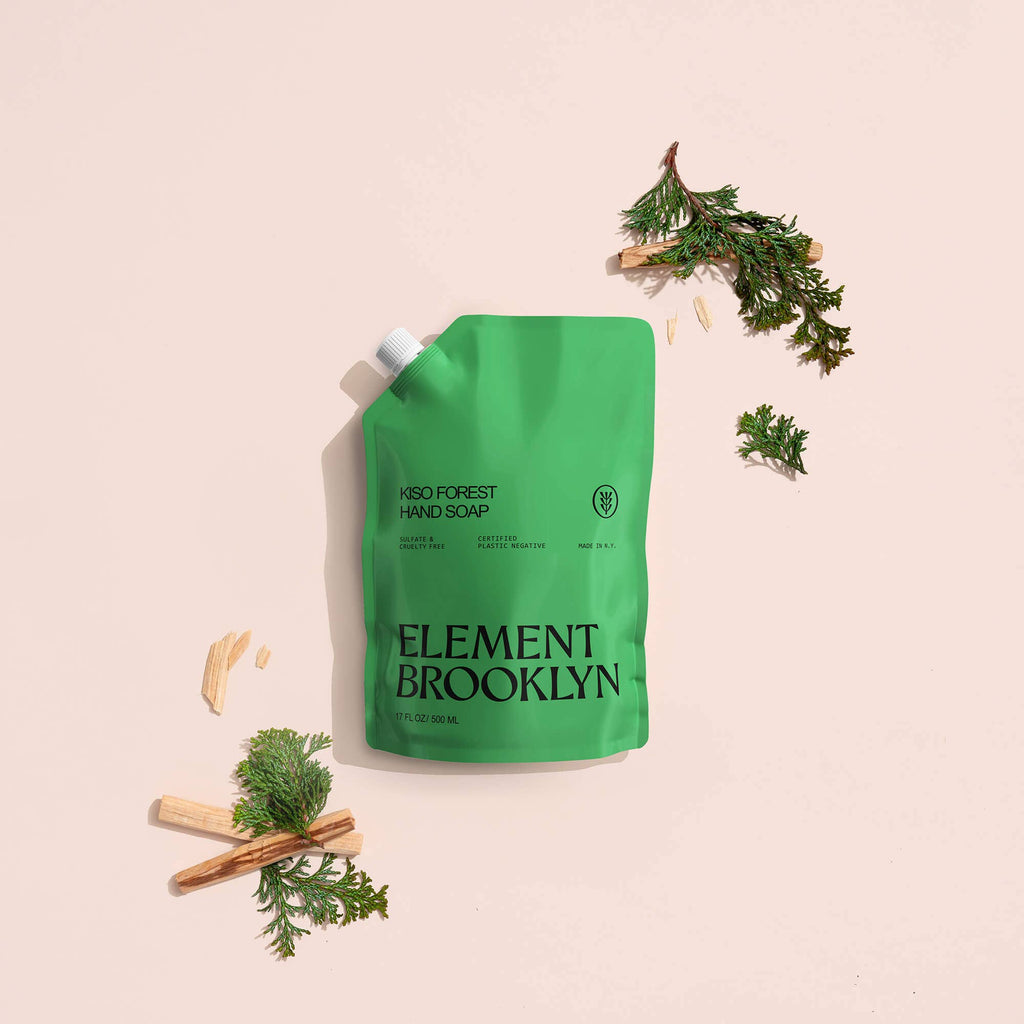 Green Liquid Soap Pouch in Kiso Forest