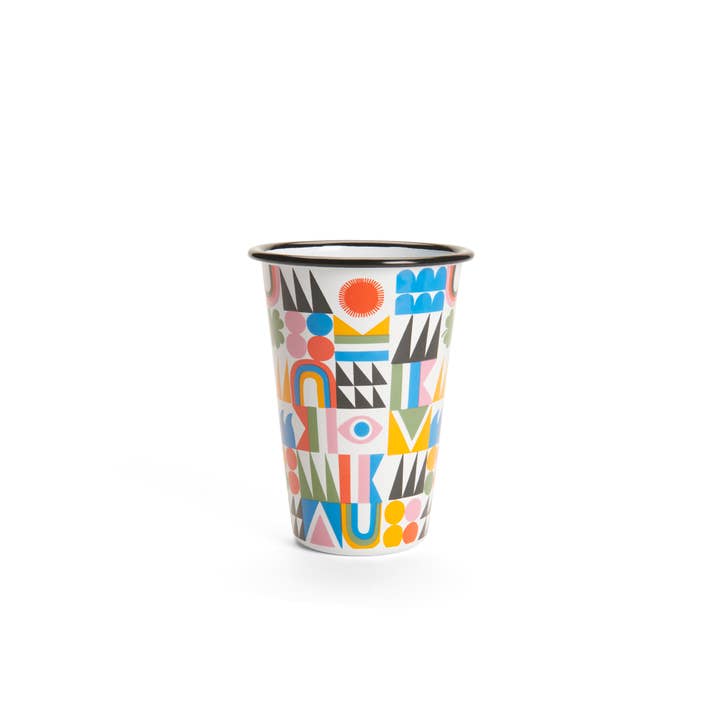 Colorful Enamelware Tumbler by Lisa Congdon