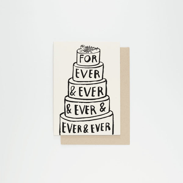 Forever and Ever Wedding Cake Greeting Card