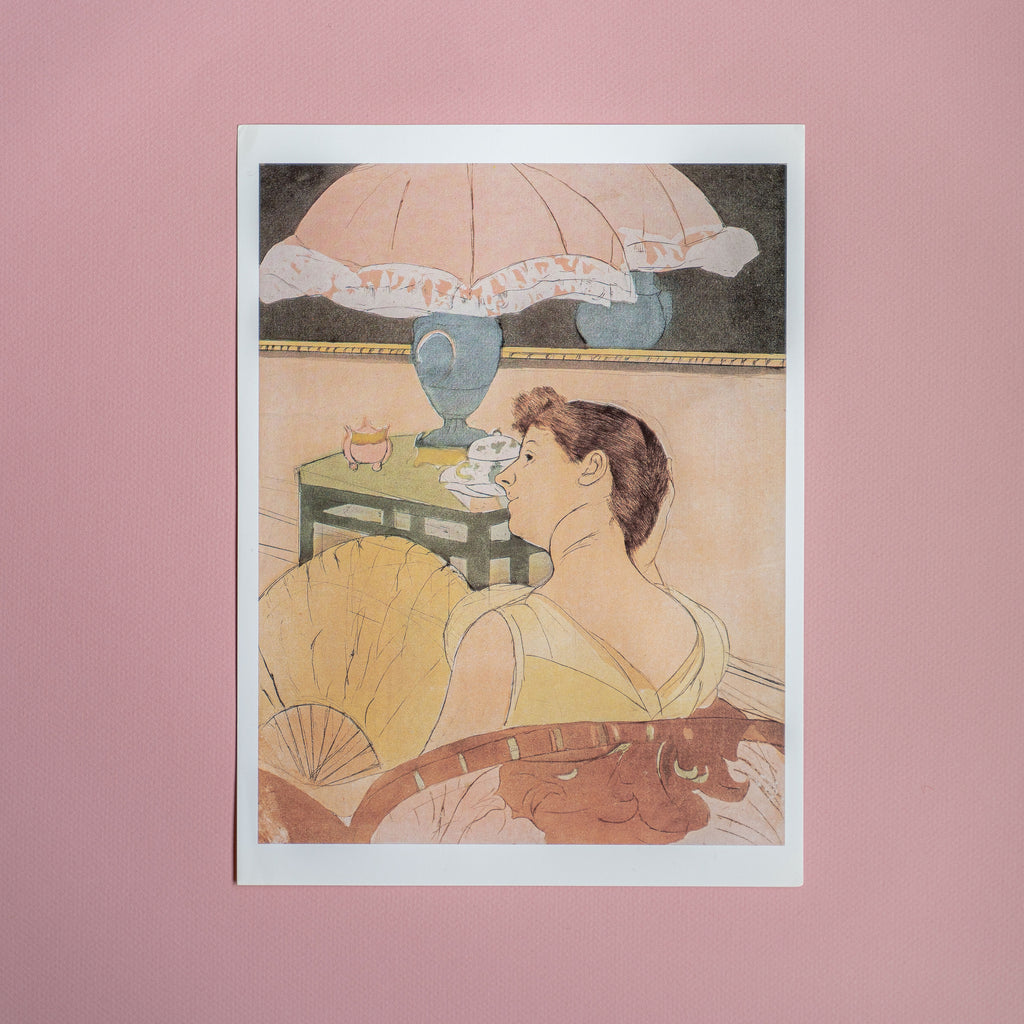 The Lamp Cassatt Female Portrait Art Print